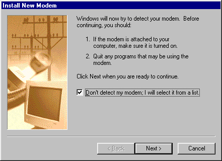 Don't detect my modem