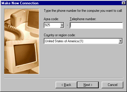 Make New Connection dialog box