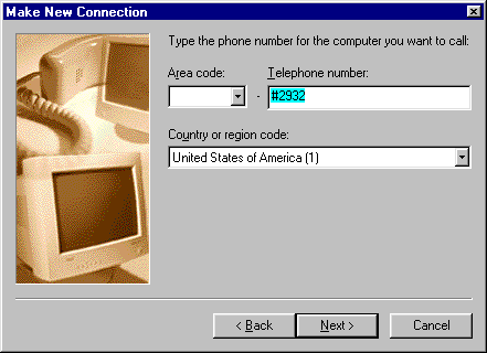 Make New Connection dialog box